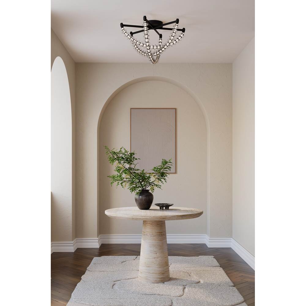 Minka-Lavery 5645-899-L Dark Matte Black Pearl 28'' Led Flush Mount Image 4