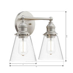 Minka-Lavery 5682-84 Brushed Nickel Barwell 15'' 2-light Vanity Image 2