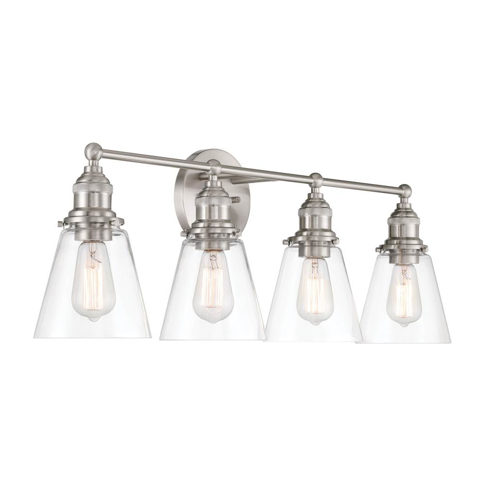 Minka-Lavery 5684-84 Brushed Nickel Barwell 33'' 4-light Vanity Image 7