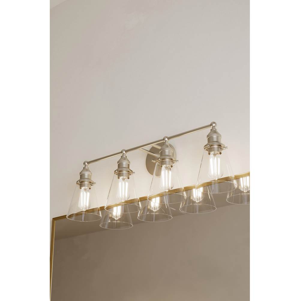 Minka-Lavery 5684-84 Brushed Nickel Barwell 33'' 4-light Vanity Image 3