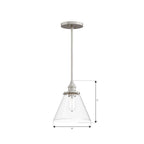Minka-Lavery 5686-84 Brushed Nickel Barwell 10'' 1-light Mini Pendant Image 2