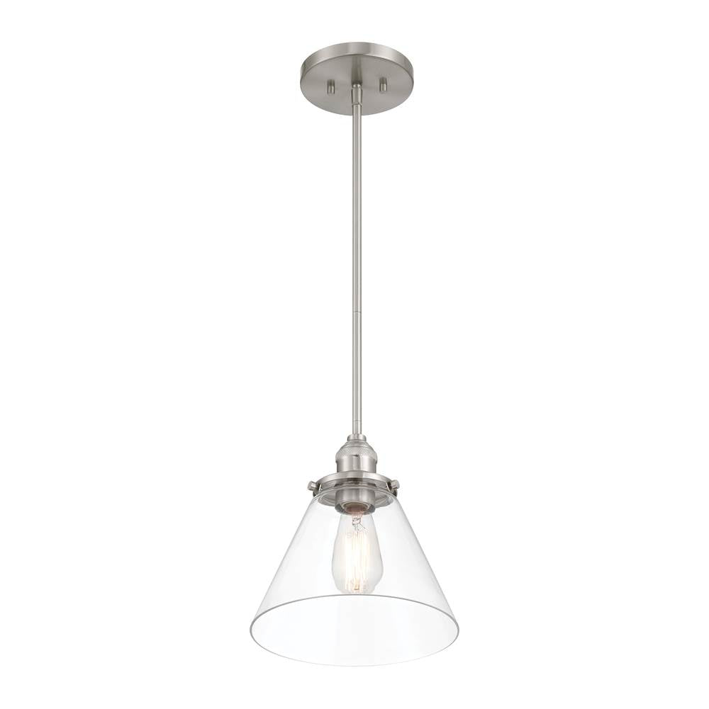 Minka-Lavery 5686-84 Brushed Nickel Barwell 10'' 1-light Mini Pendant Image 1