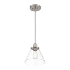 Minka-Lavery 5686-84 Brushed Nickel Barwell 10'' 1-light Mini Pendant Image 1