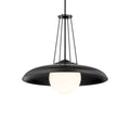 Minka-Lavery Schooner Ridge Schooner Ridge 1-light Coal Mini Pendant With Etched White Glass Shade