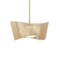 Minka-Lavery Key Largo Key Largo 1-light Soft Brass Pendant With Etched Opal Glass And Natural Rope Shade