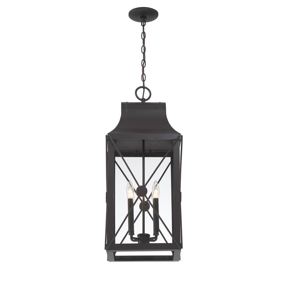 Minka-Lavery 73297-143C Oil Rubbed Bronze,Gold Highlights De Luz - 4 Light Outdoor Chain Hung Lantern Image 3