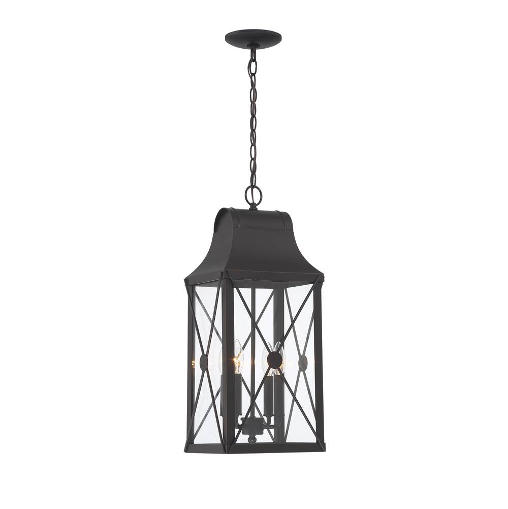 Minka-Lavery 73297-143C Oil Rubbed Bronze,Gold Highlights De Luz - 4 Light Outdoor Chain Hung Lantern Image 1
