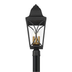 Minka-Lavery 73356-757 Sand Coal Black,Olden Brass Cardigan 3 Light Outdoor Post Mount Image 3