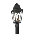 Minka-Lavery 73356-757 Sand Coal Black,Olden Brass Cardigan 3 Light Outdoor Post Mount Image 2