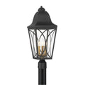 Minka-Lavery 73356-757 Sand Coal Black,Olden Brass Cardigan 3 Light Outdoor Post Mount Image 1