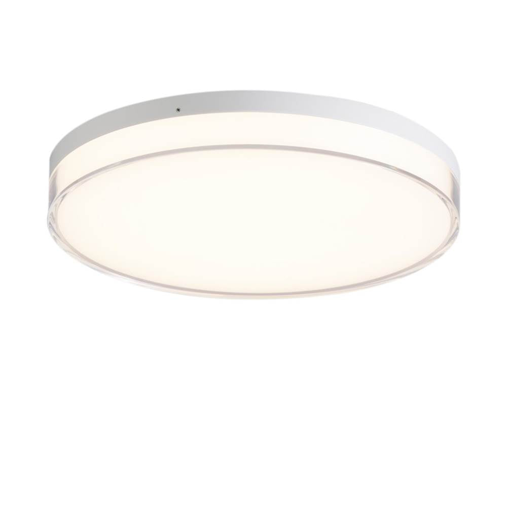Minka-Lavery Vantage White 11'' Diameter Led Flush Mount With Milky White And Clear Acrylic Shade