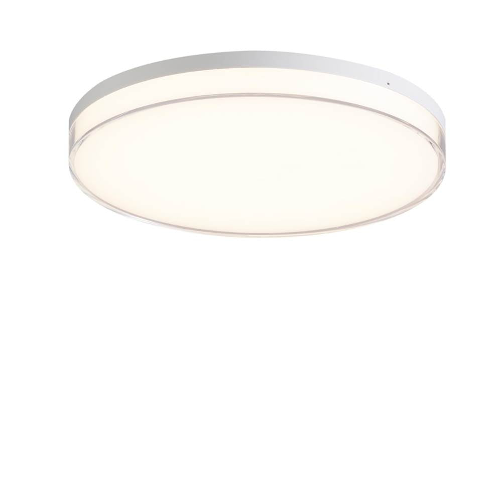 Minka-Lavery Vantage White 13'' Diameter Led Flush Mount With Milky White And Clear Acrylic Shade