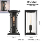 Minka-Lavery 77600-899 Dark Matte Black Rockhill 15.75'' High 1-light Outdoor Sconce Image 3