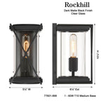 Minka-Lavery 77601-899 Dark Matte Black Rockhill 10.5'' High 1-light Outdoor Sconce Image 3