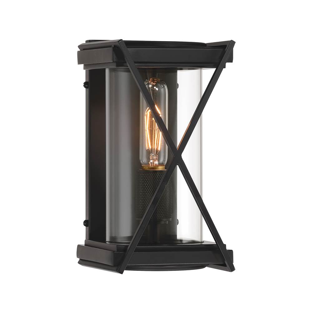 Minka-Lavery 77601-899 Dark Matte Black Rockhill 10.5'' High 1-light Outdoor Sconce Image 1