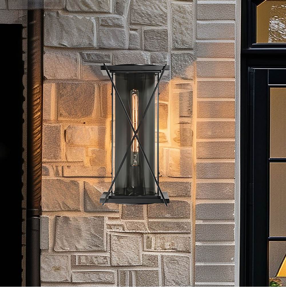 Minka-Lavery 77602-899 Dark Matte Black Rockhill 19.5'' High 1-light Outdoor Sconce Image 4