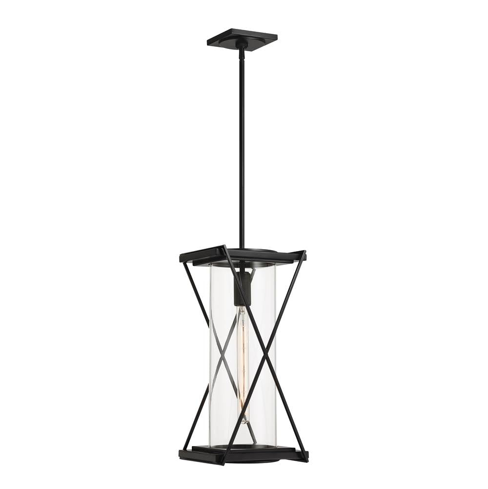 Minka-Lavery 77604-899 Dark Matte Black Rockhill 19'' High 1-light Outdoor Pendant Image 5