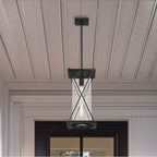 Minka-Lavery 77604-899 Dark Matte Black Rockhill 19'' High 1-light Outdoor Pendant Image 2