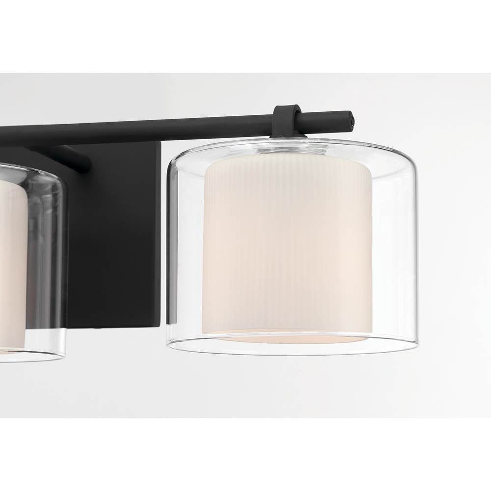 Minka-Lavery 2063-899 Dark Matte Black Seville 22.75'' Wide 3-light Vanity Image 6