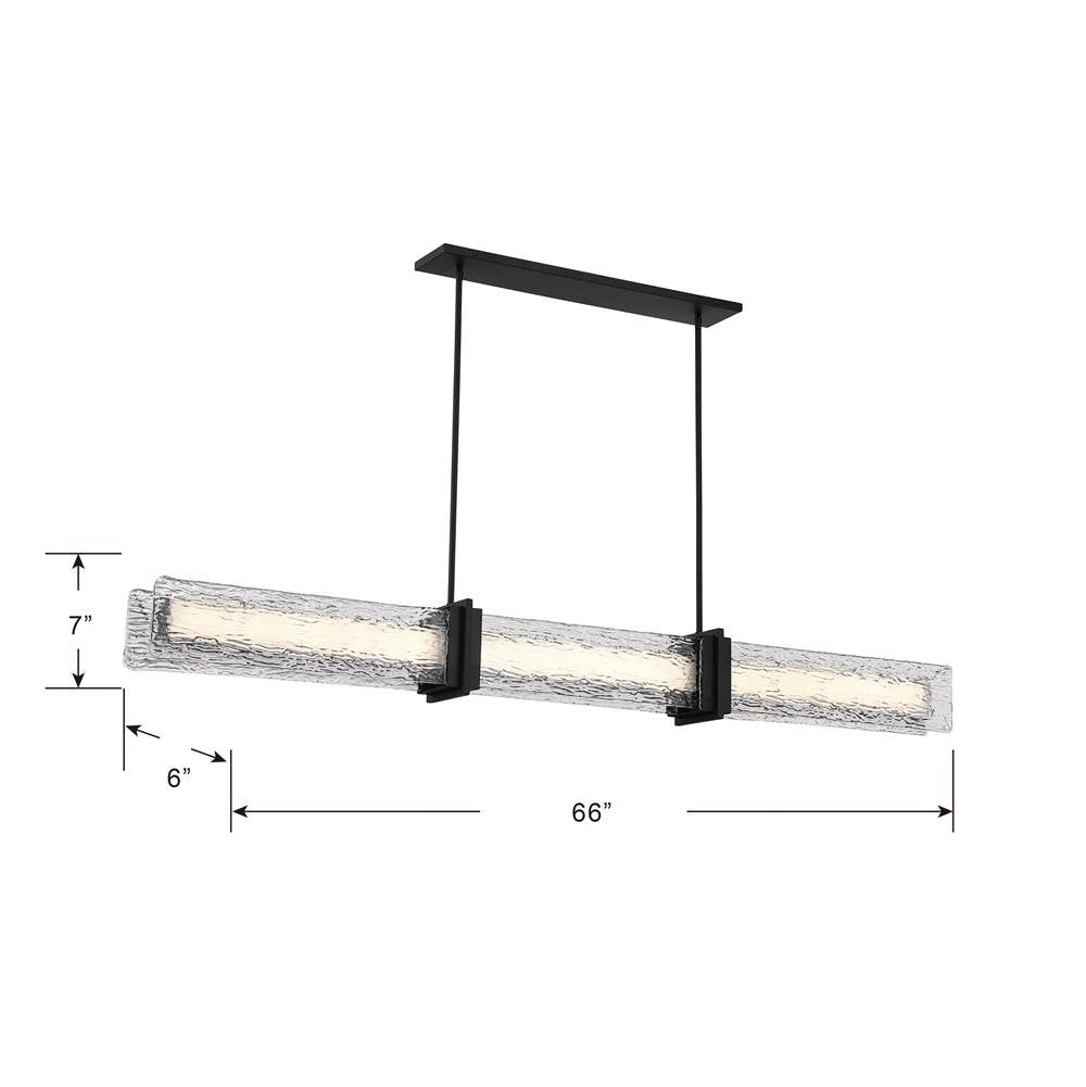 Minka-Lavery 5667-899-L Dark Matte Black Lumina 66'' Led Linear Chandelier Image 2
