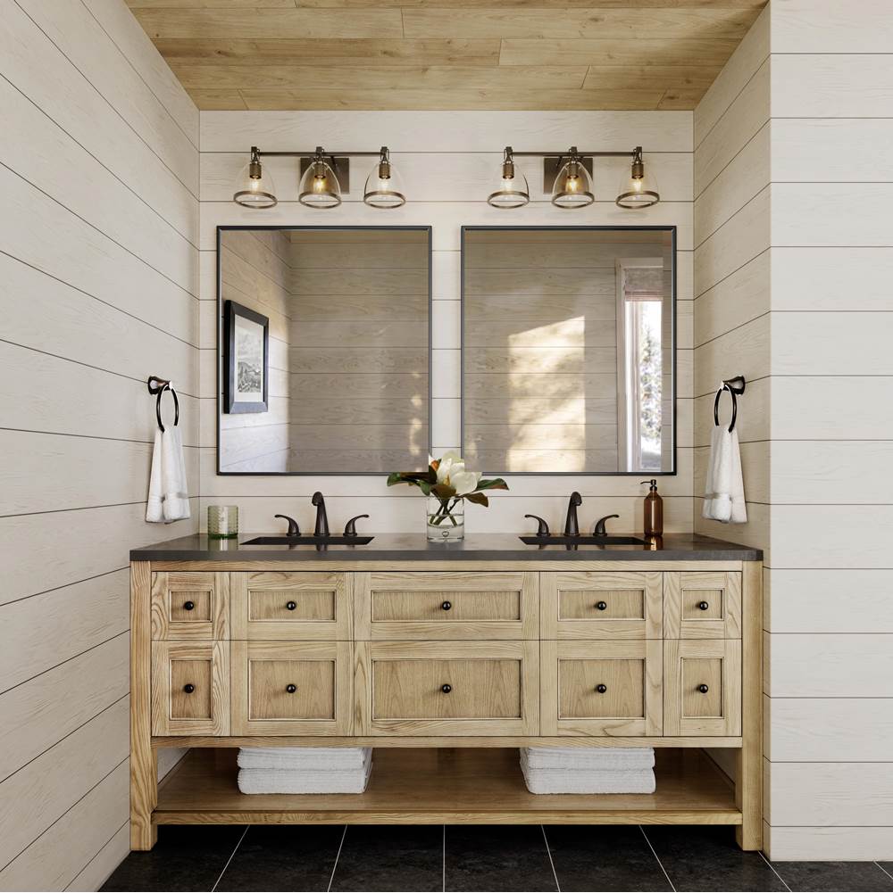 Minka-Lavery 15023-749 Rustic Gun Metal Wynnfrost 24'' Wide 3-light Vanity Image 5