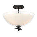 Minka-Lavery 10255-899 Dark Matte Black Elowen 15'' 3-light Semi-flush Mount Image 9