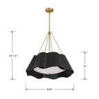 Minka-Lavery 3954-796 Dark Bronze With Legacy Brass Waveform 26'' 4-light Pendant Image 2