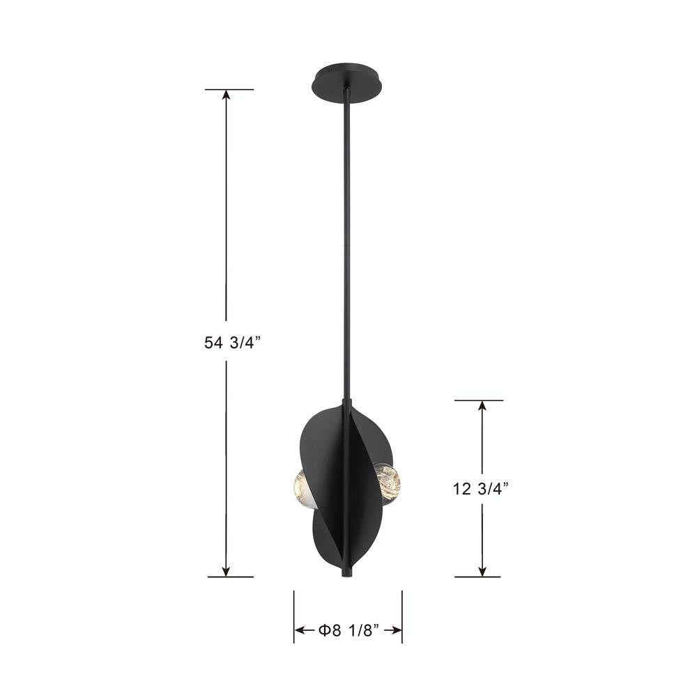 Minka-Lavery 3975-66-L Sand Coal Black Pod 8.25'' Led Pendant Image 3
