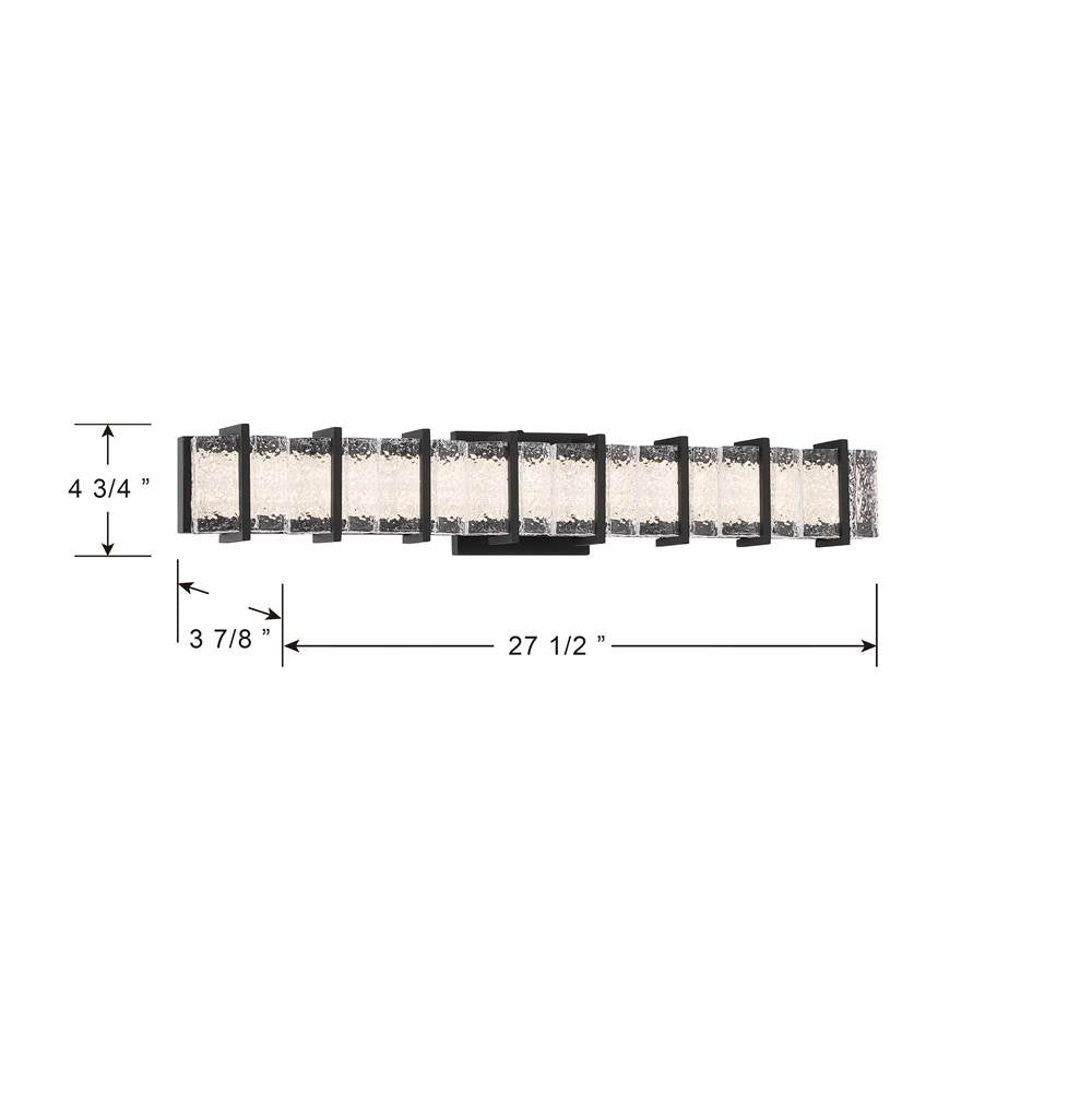 Minka-Lavery 2413-899-L Dark Matte Black Sevryn 27.5'' Wide Led Bath Bar Image 3