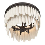 Minka-Lavery 2076-860 Dark Bronze With Off White Briscade 18'' 6-light Semi-flush Mount Image 7