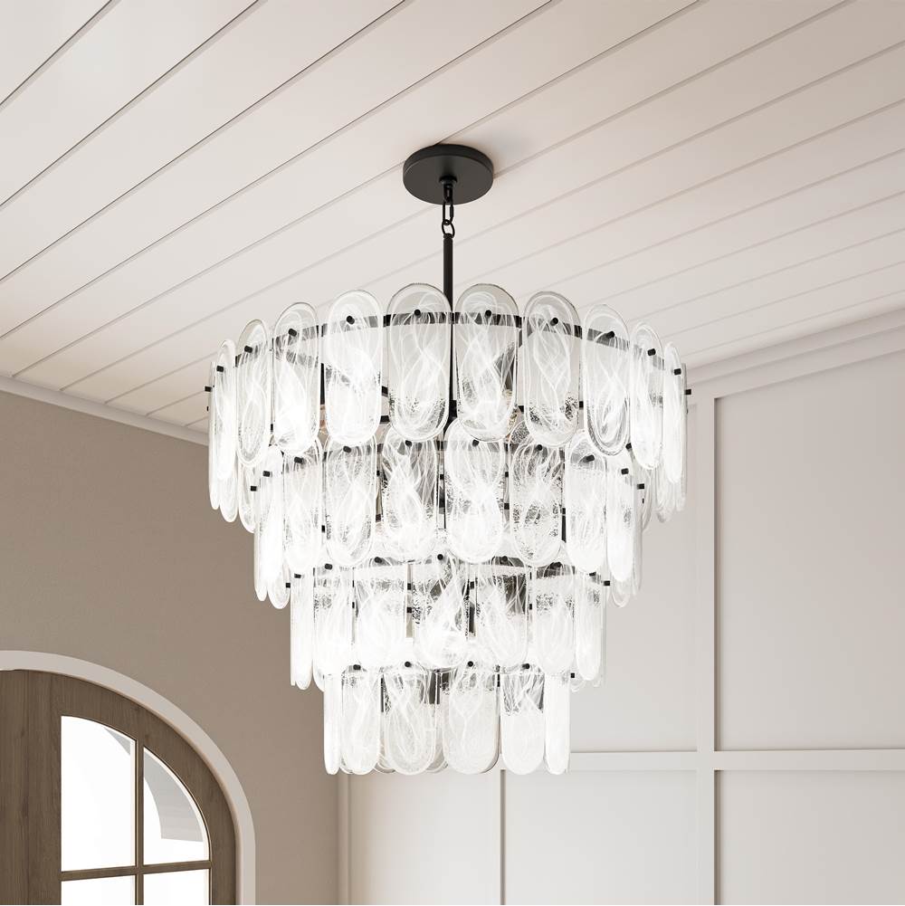 Minka-Lavery 2250-899 Dark Matte Black Oldmill 37'' 15-light Pendant Image 4