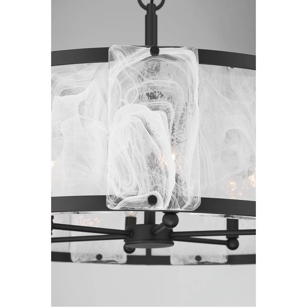Minka-Lavery 3636-899 Dark Matte Black Veil 29.25'' 6-light Pendant Image 7