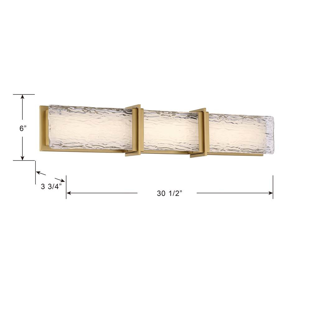 Minka-Lavery 5664-732-L Legacy Brass Lumina 30.5'' Wide Led Bath Bar Image 3