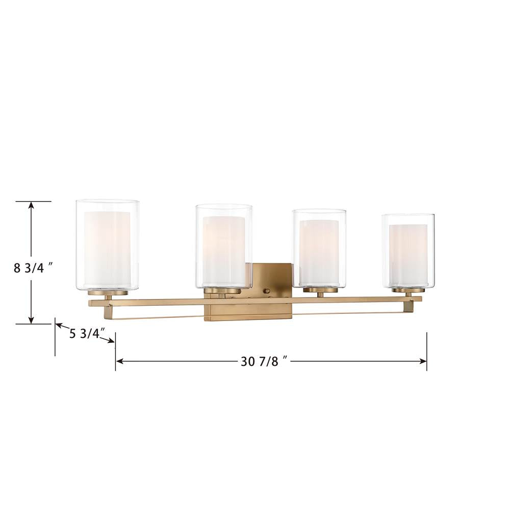 Minka-Lavery 6104-791 Brushed Gold Parsons Studio 32.5'' Wide 4-light Vanity Image 3