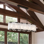 Minka-Lavery 3639-899 Dark Matte Black Veil 48'' 6-light Linear Chandelier Image 2