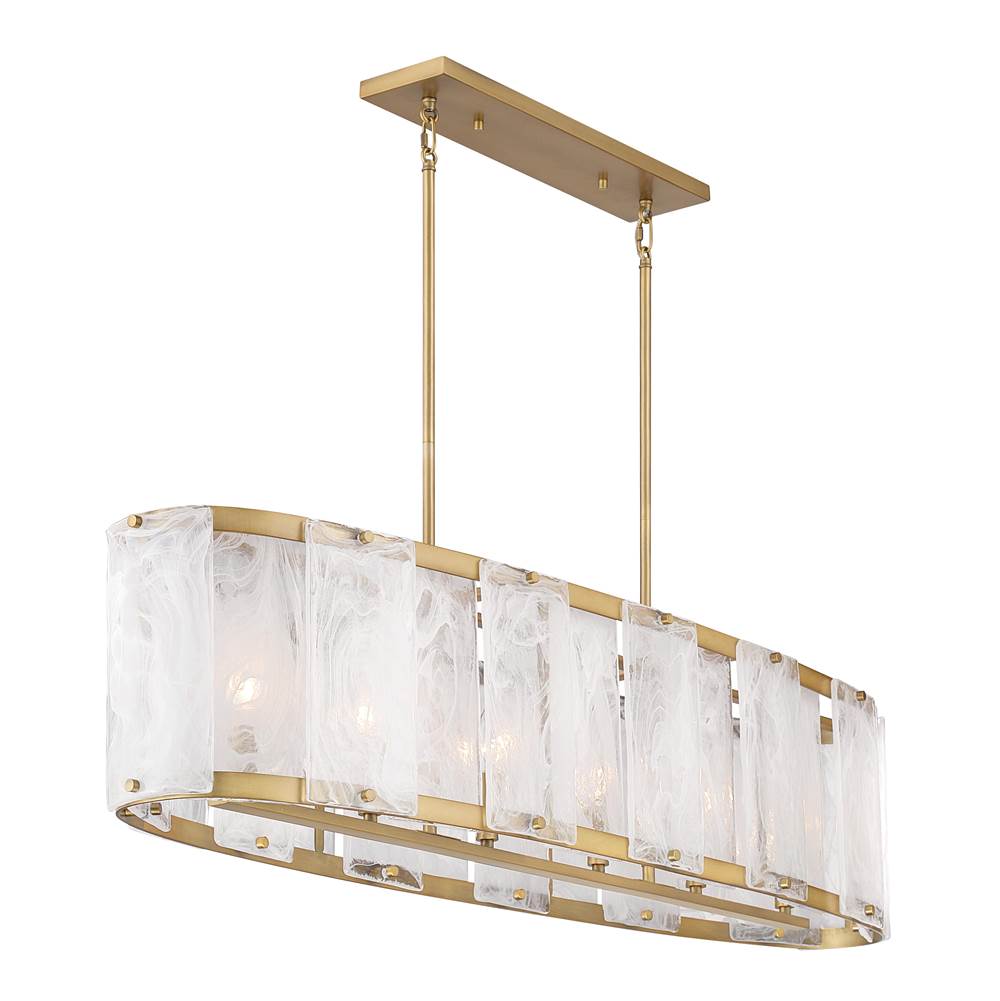 Minka-Lavery 3639-732 Legacy Brass Veil 48'' 6-light Linear Chandelier Image 8