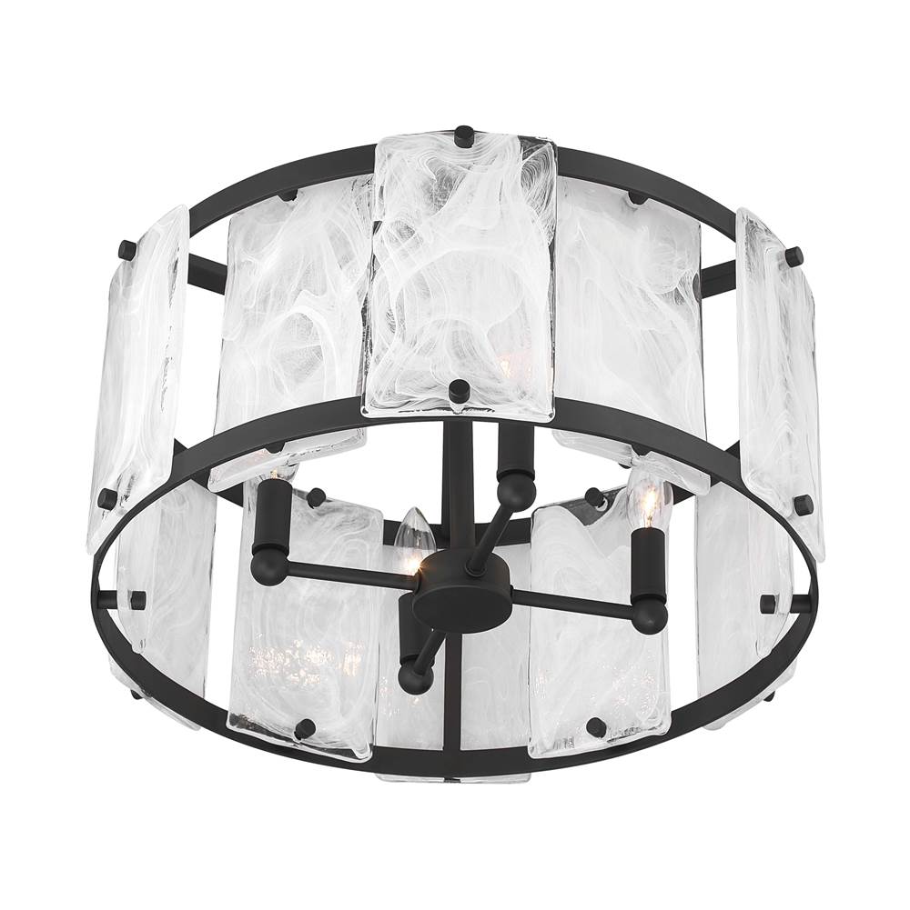 Minka-Lavery 3635-899 Dark Matte Black Veil 19.25'' 4-light Semi-flush Mount Image 7