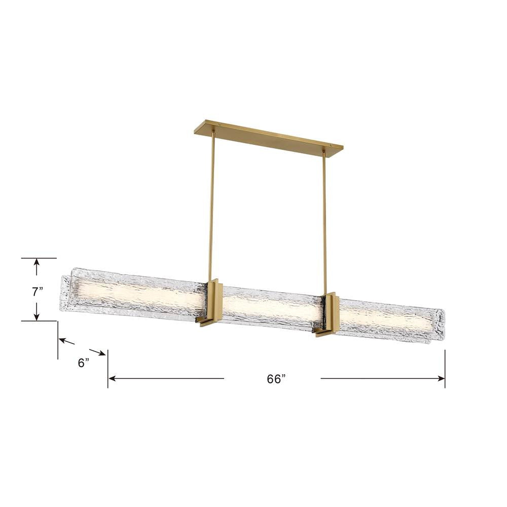 Minka-Lavery 5667-732-L Legacy Brass Lumina 66'' Led Linear Chandelier Image 2