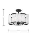 Minka-Lavery 3635-899 Dark Matte Black Veil 19.25'' 4-light Semi-flush Mount Image 3