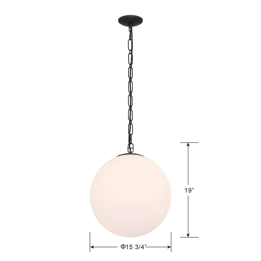 Minka-Lavery 5213-860 Dark Bronze Marbelle 15.75'' 1-light Pendant Image 3