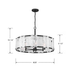 Minka-Lavery 3636-899 Dark Matte Black Veil 29.25'' 6-light Pendant Image 2