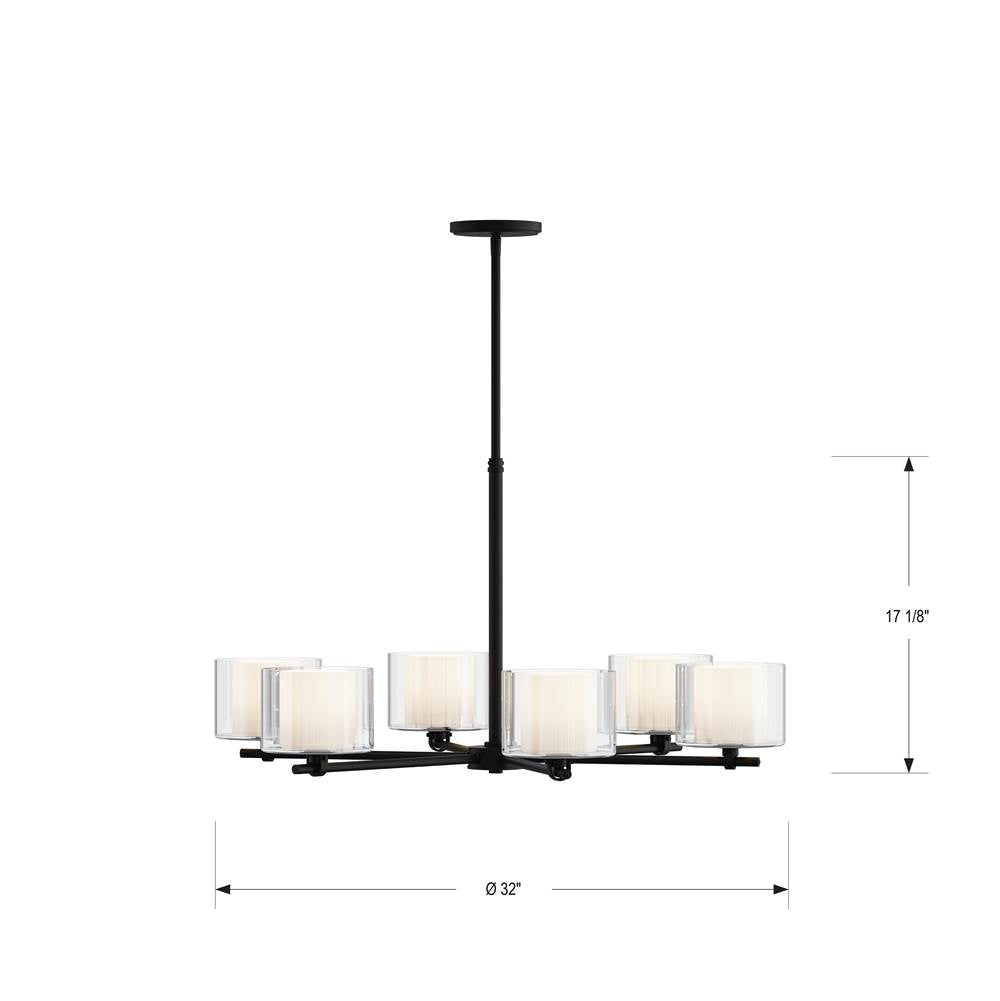 Minka-Lavery 2065-899 Dark Matte Black Seville 32'' 6-light Chandelier Image 2
