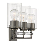 Minka-Lavery 2643-749 Rustic Gun Metal Binsly 24'' Wide 3-light Vanity Image 7