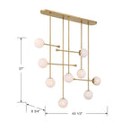 Minka-Lavery 10149-732 Legacy Brass Ursolus 43.5'' 9-light Linear Chandelier Image 2