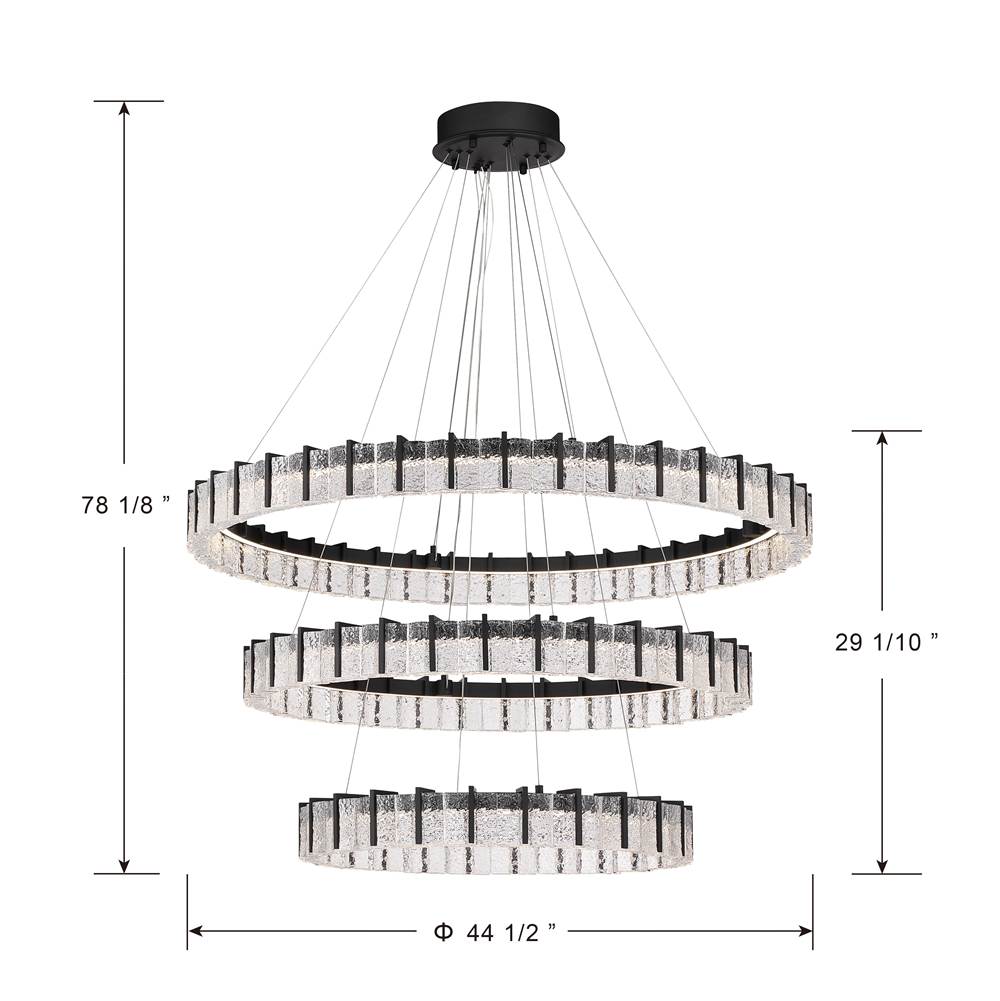 Minka-Lavery 2410-899-L Dark Matte Black Sevryn 44.5'' Led Chandelier Image 2