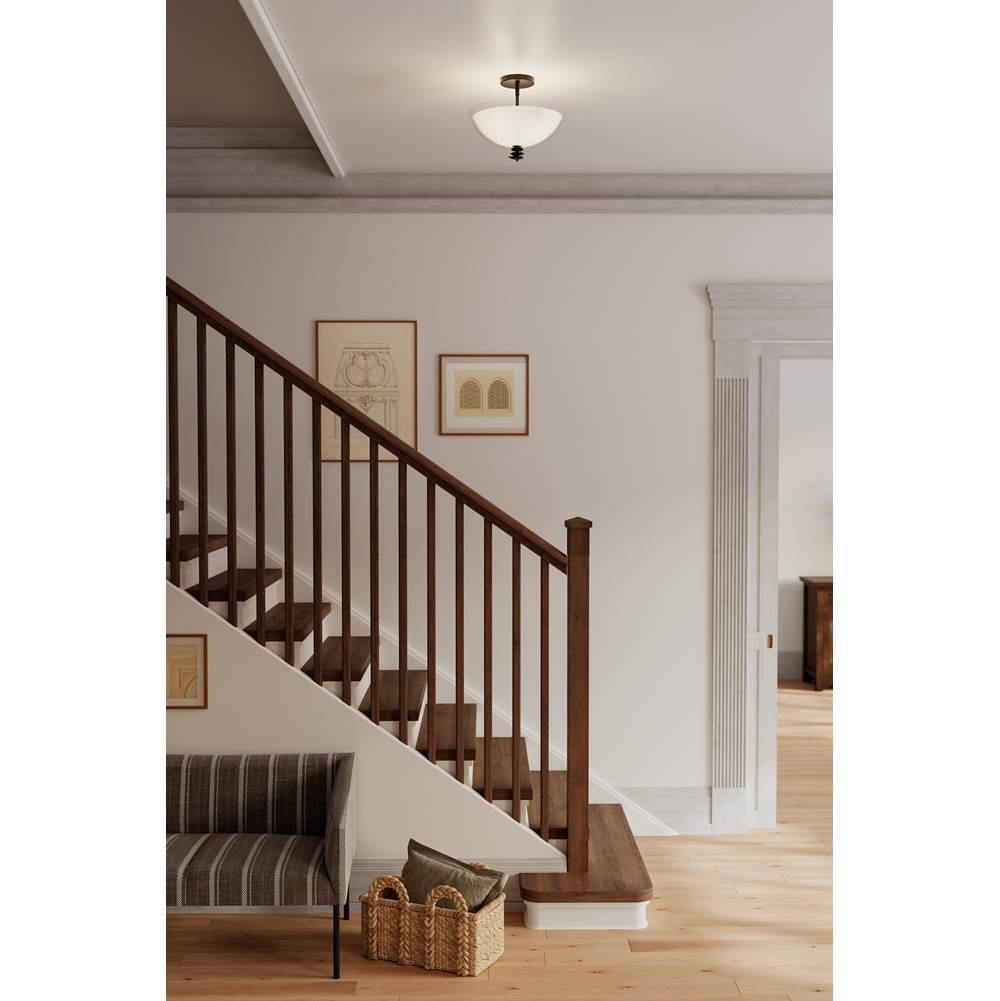Minka-Lavery 10255-899 Dark Matte Black Elowen 15'' 3-light Semi-flush Mount Image 5