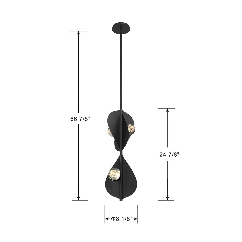 Minka-Lavery 3976-66-L Sand Coal Black Pod 8.25'' Led Pendant Image 3