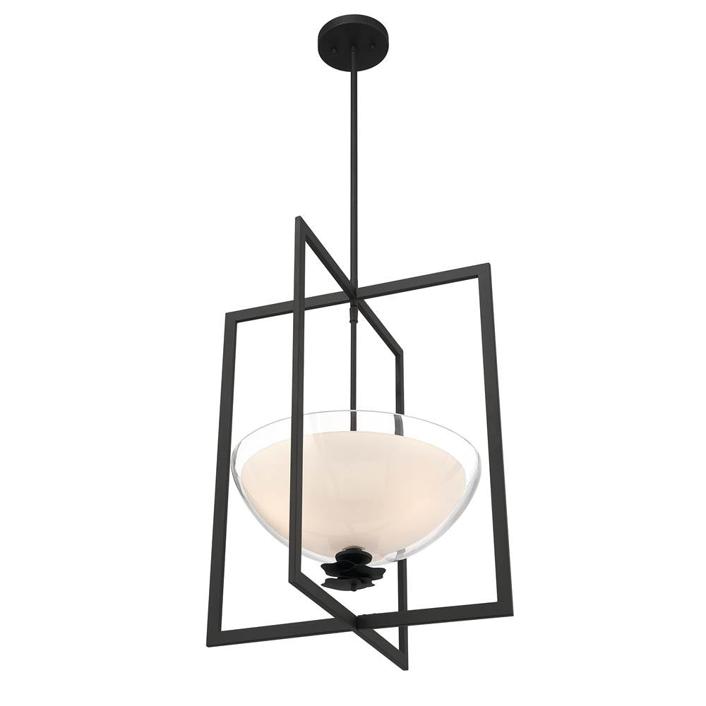 Minka-Lavery 10256-899 Dark Matte Black Elowen 18'' 3-light Pendant Image 7