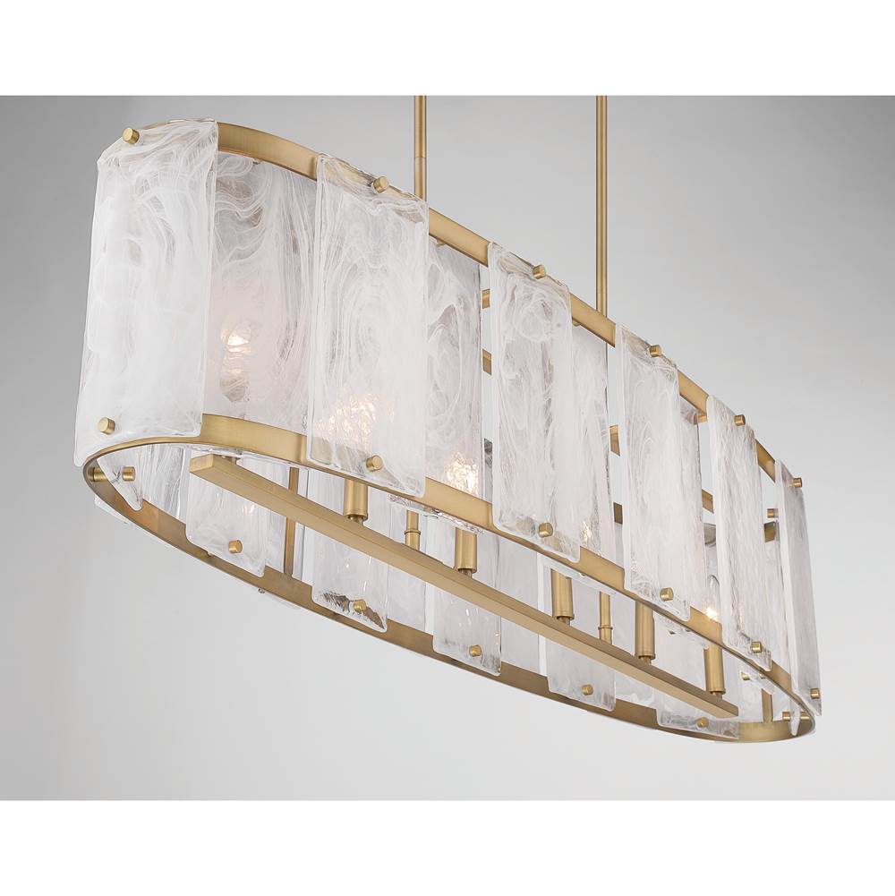 Minka-Lavery 3639-732 Legacy Brass Veil 48'' 6-light Linear Chandelier Image 6