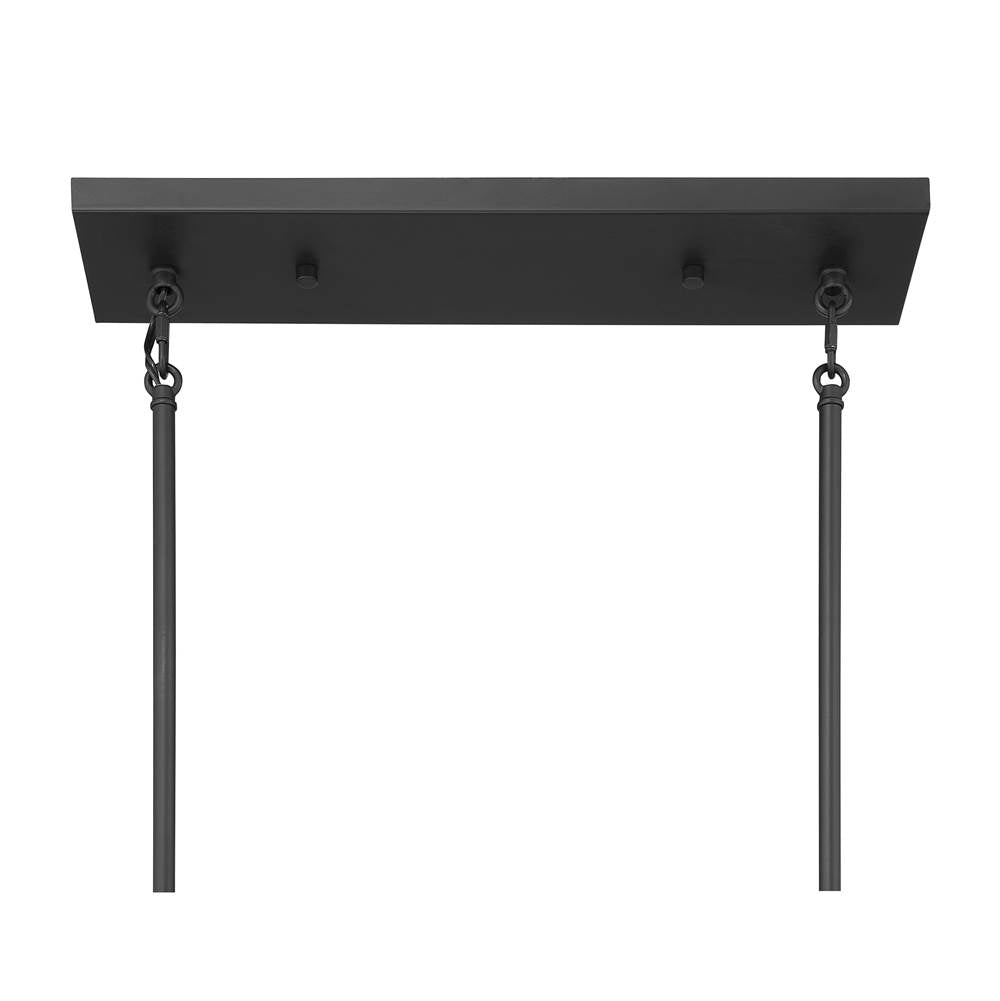 Minka-Lavery 3639-899 Dark Matte Black Veil 48'' 6-light Linear Chandelier Image 4